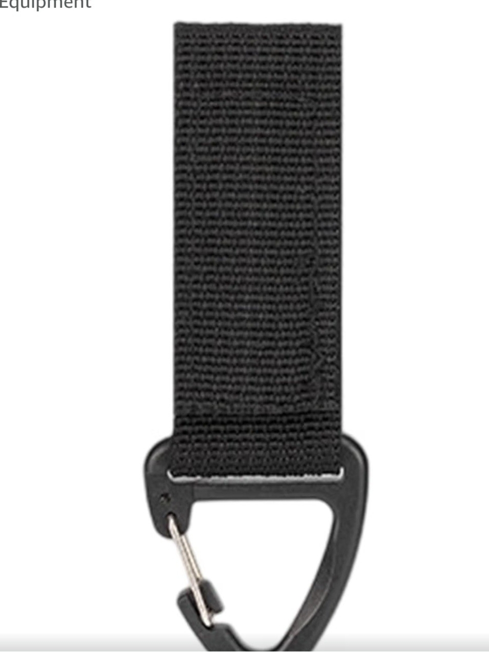 Men's Black Nylon Utility Strap with Carabiner
